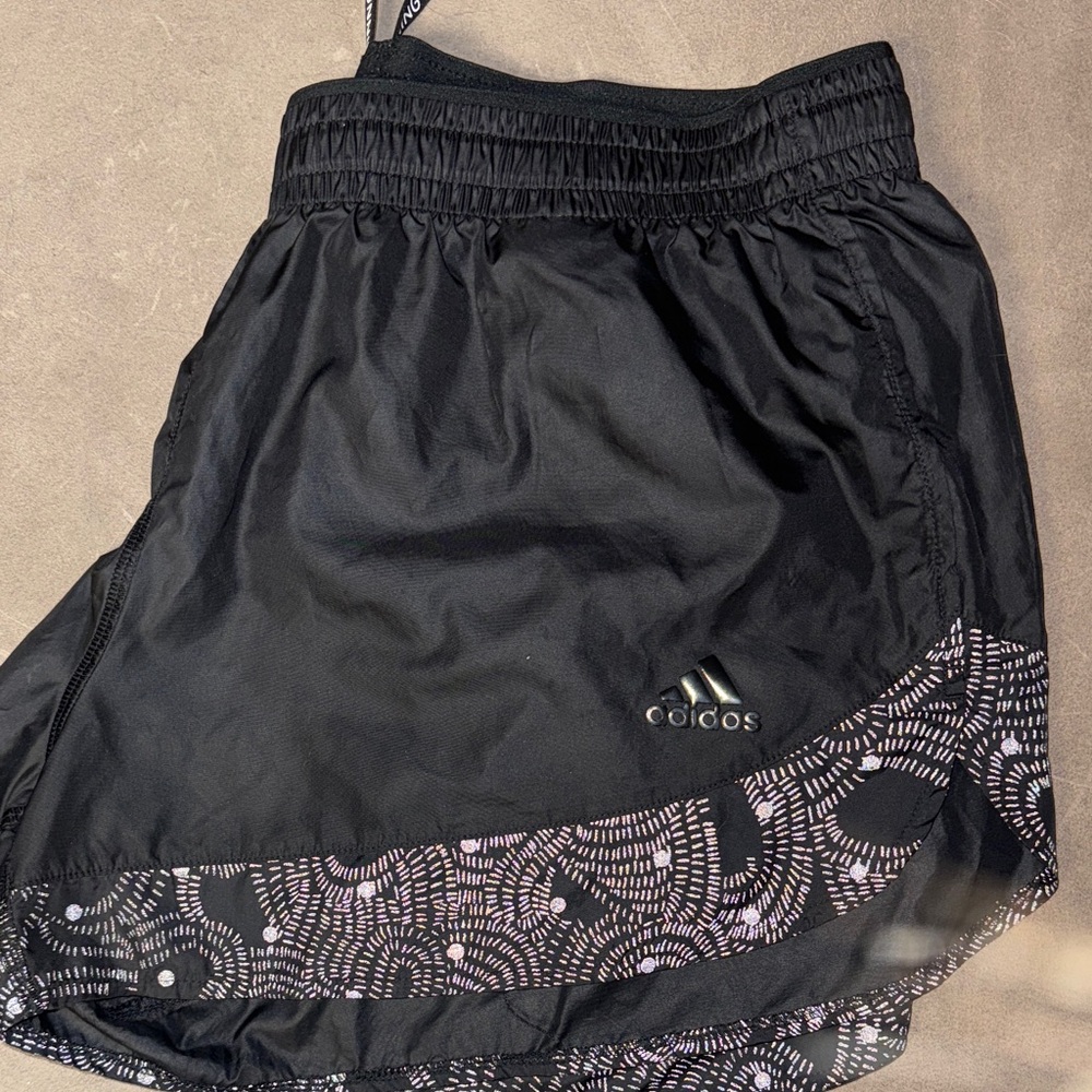 Adidas Women's Black Mini Skirt with Pattern
